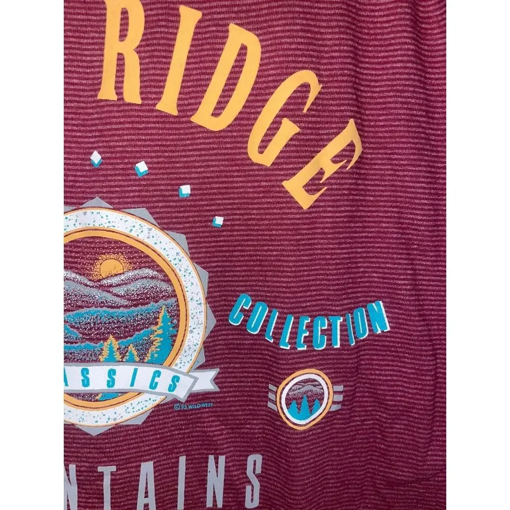 Vintage Blue Ridge Shirt Outdoor Collection Classics Mountains Red Tee Striped L